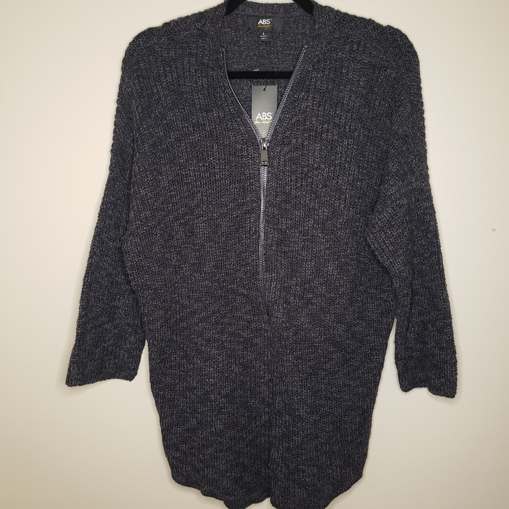 ABS Allen Schwartz Zipper Sweater NWT